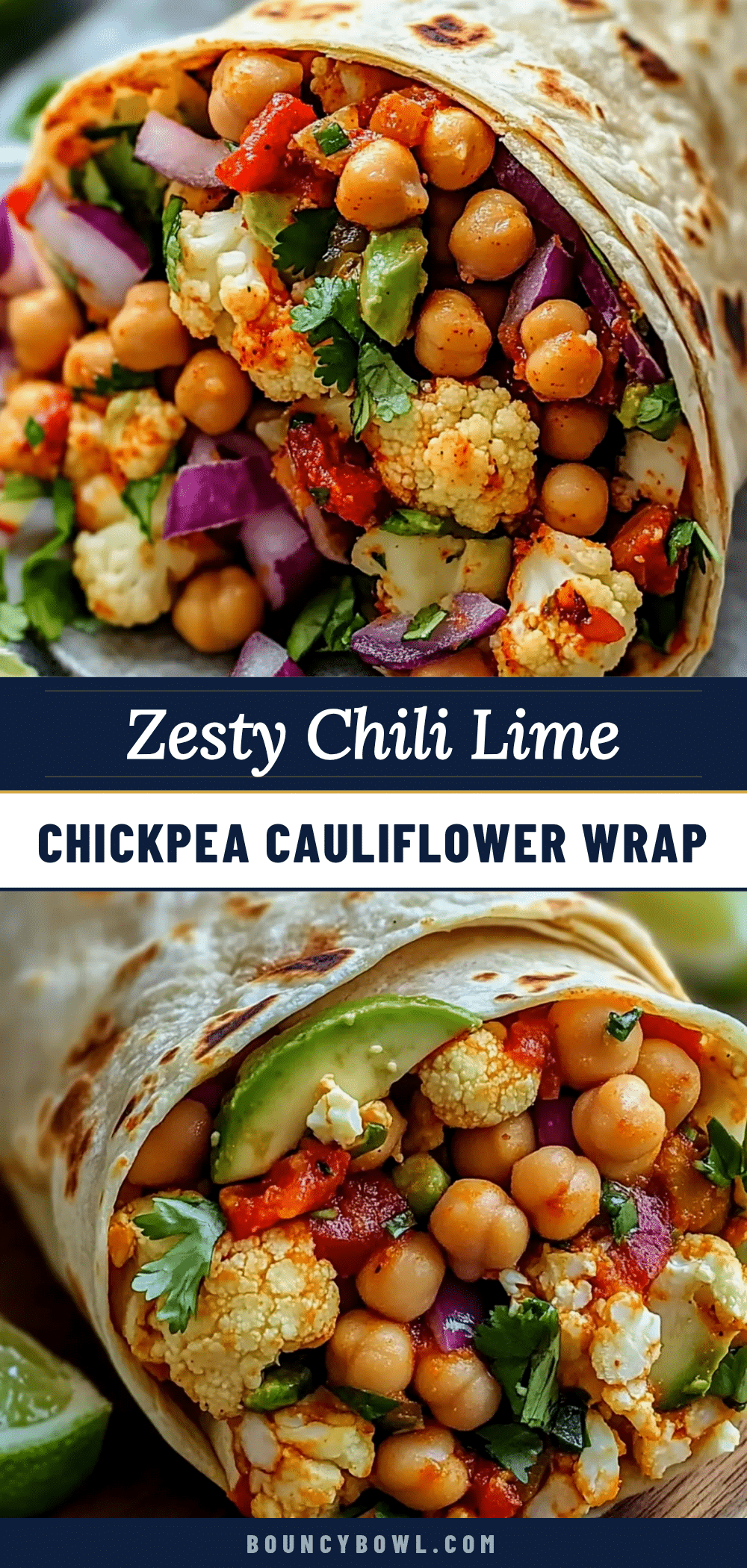 chili lime chickpea cauliflower wrap recipe