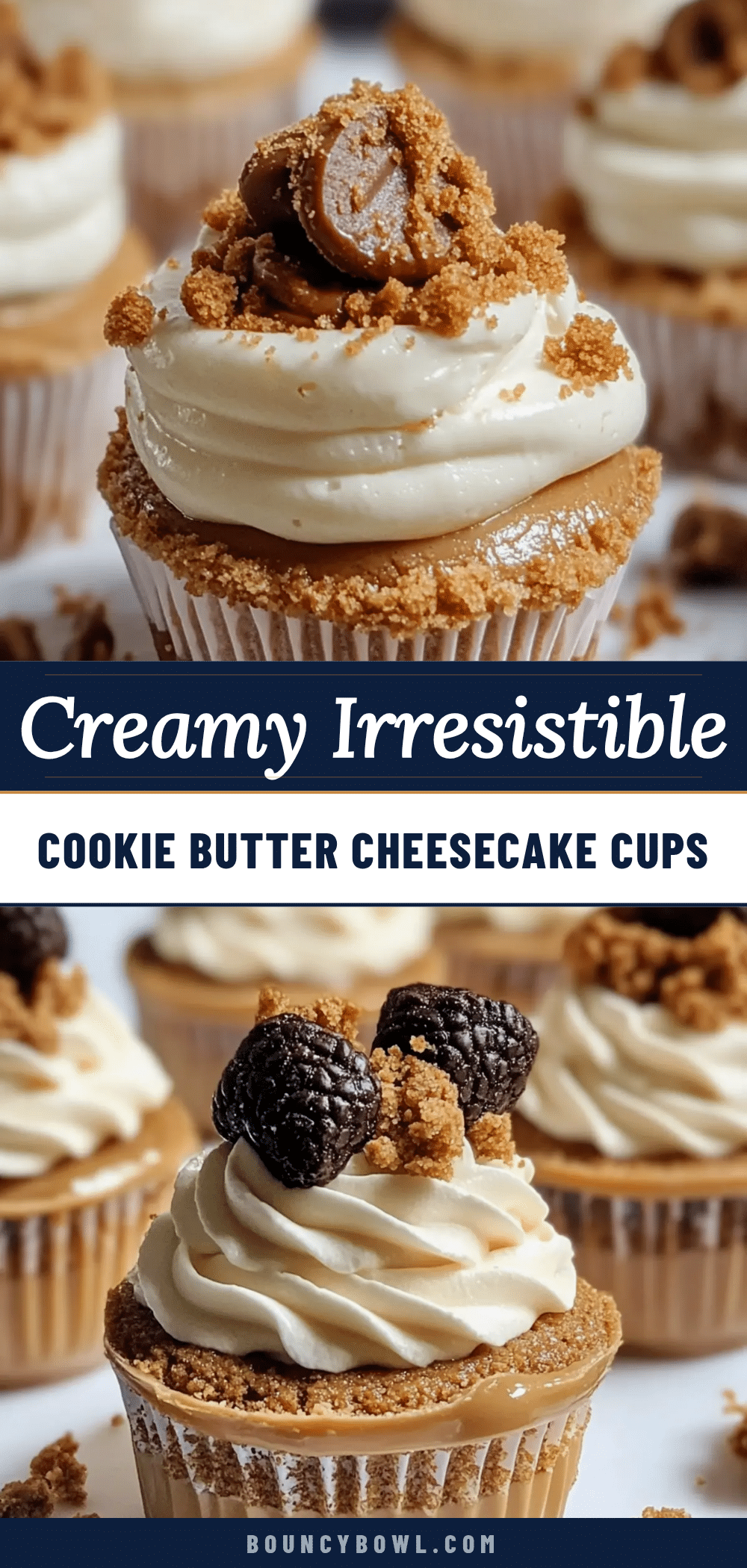 Cookie Butter Cheesecake Cups recipe