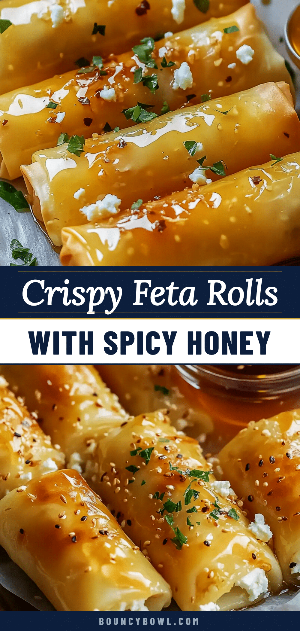 crispy feta rolls recipe