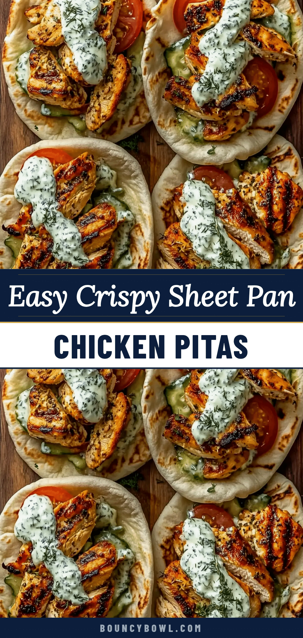 crispy sheet pan chicken pitas recipe