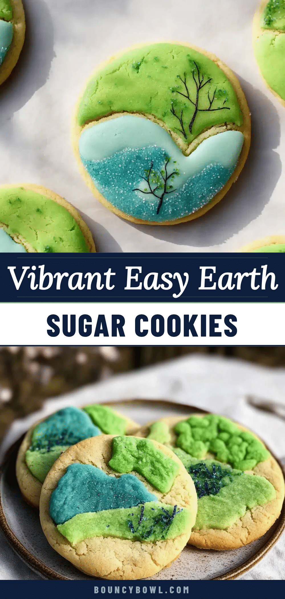 easy colorful earth day sugar cookies recipe