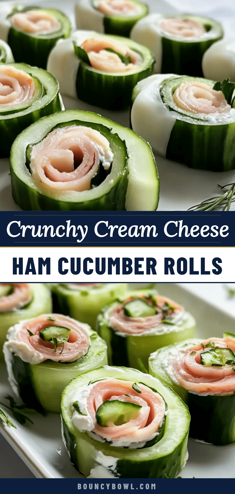 fresh ham cream cheese cucumber rolls recipe