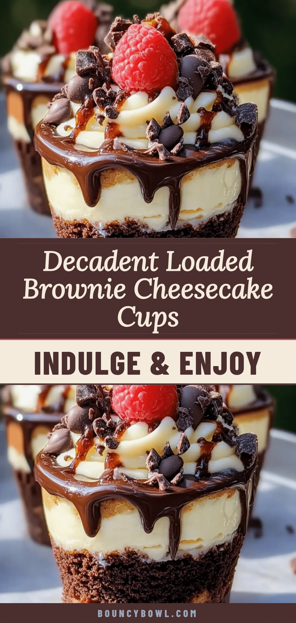 loaded brownie cheesecake cups recipe