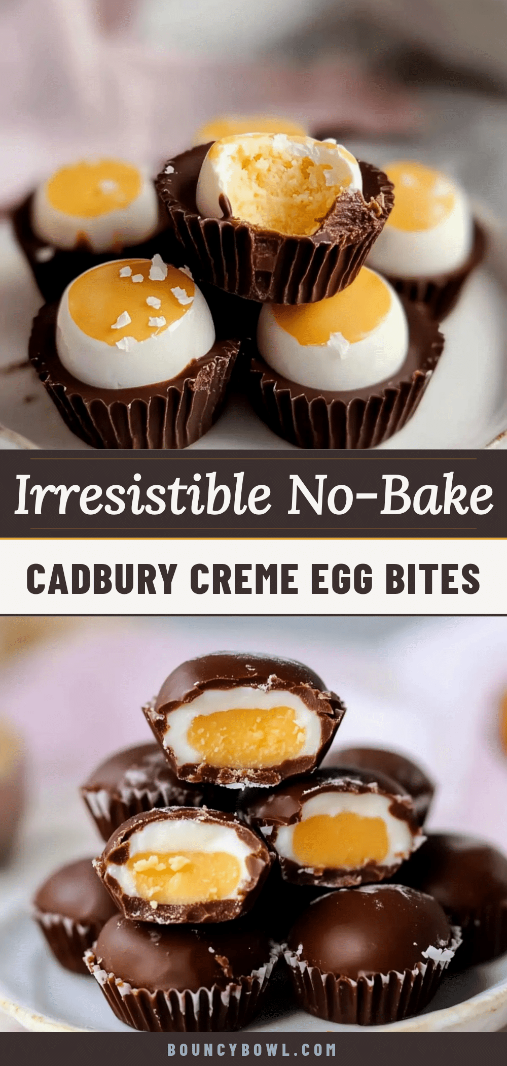 No-Bake Cadbury Creme Egg Bites recipe