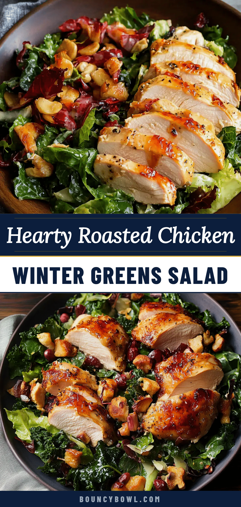 roasted chicken winter greens salad recipe