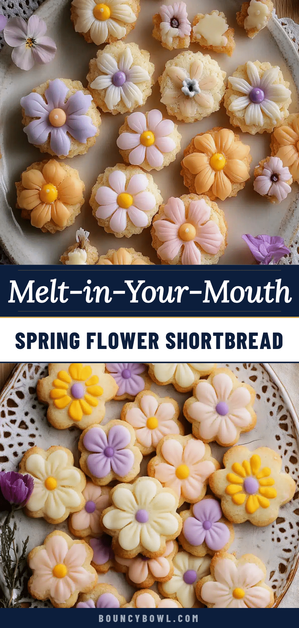 spring flower shortbread cookies recipe