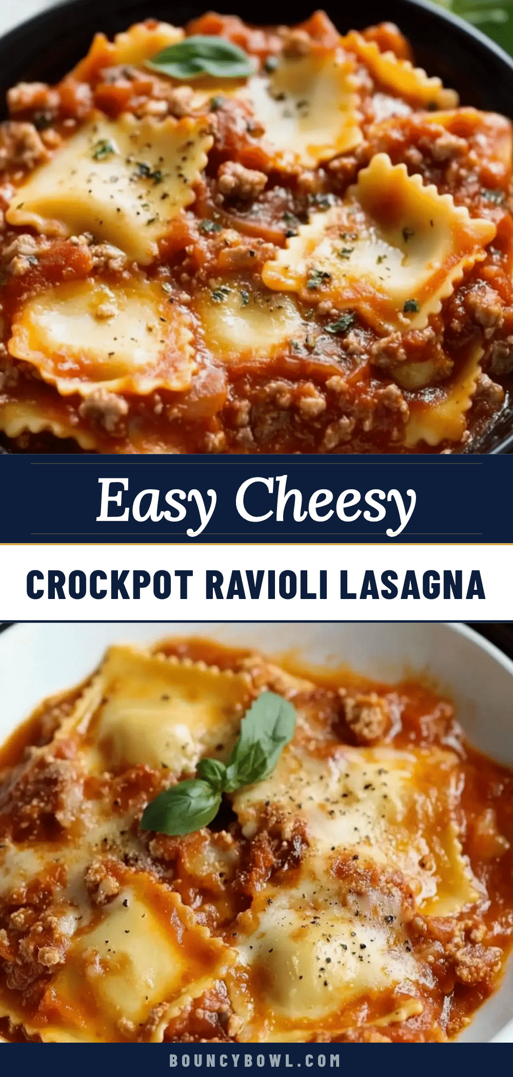 cheesy crockpot ravioli lasagna recipe