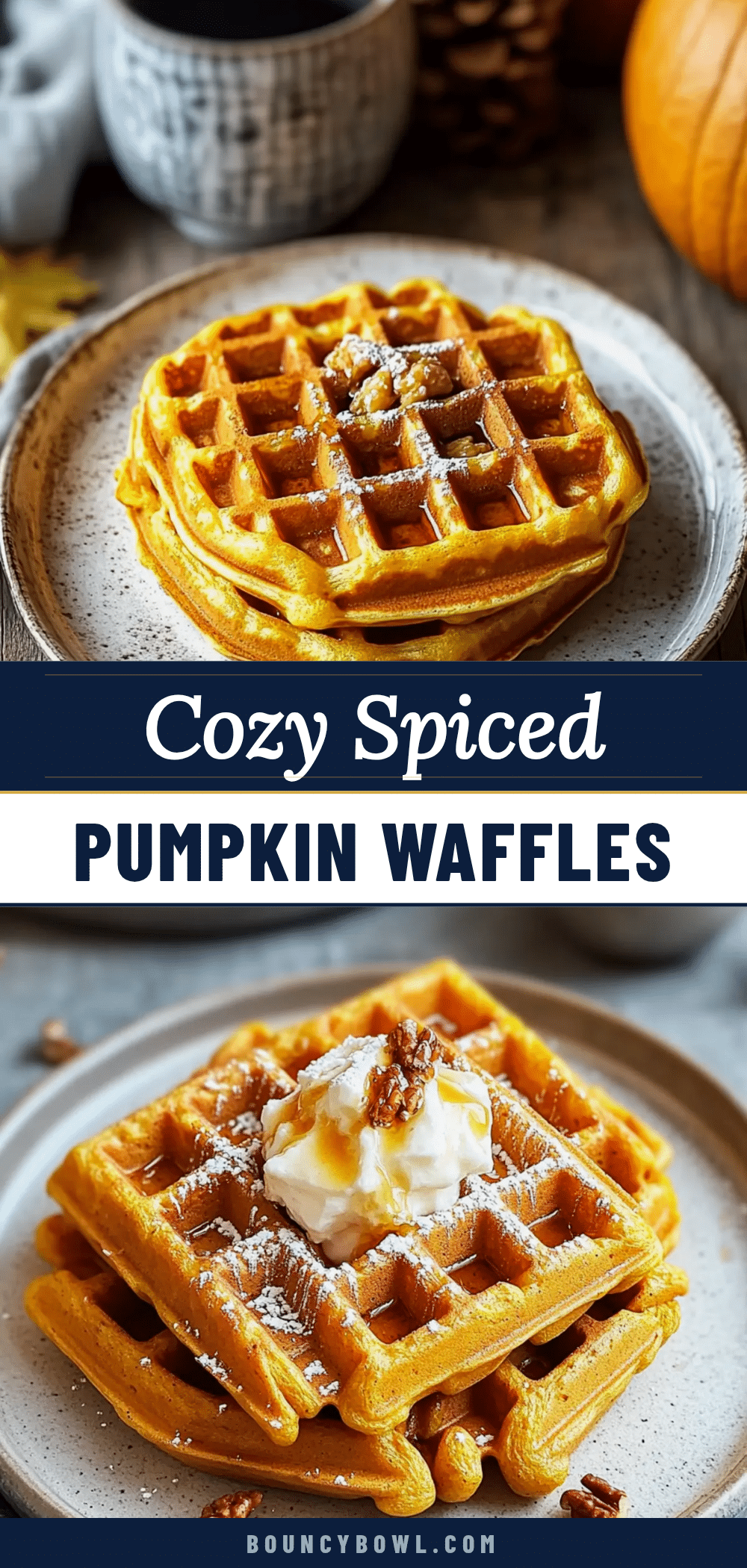 cozy spiced pumpkin waffles recipe