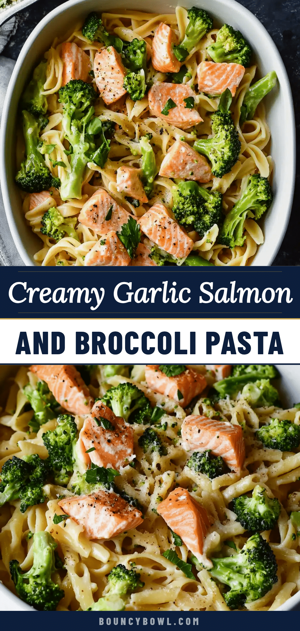 creamy garlic salmon pasta recipe