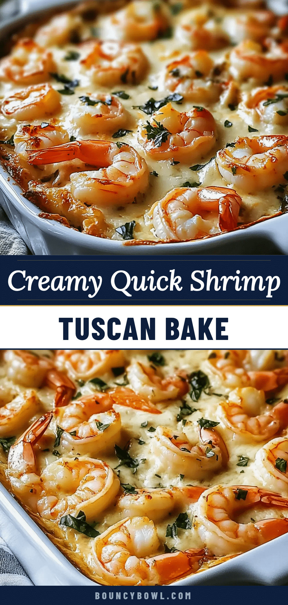 creamy quick shrimp tuscan bake recipe