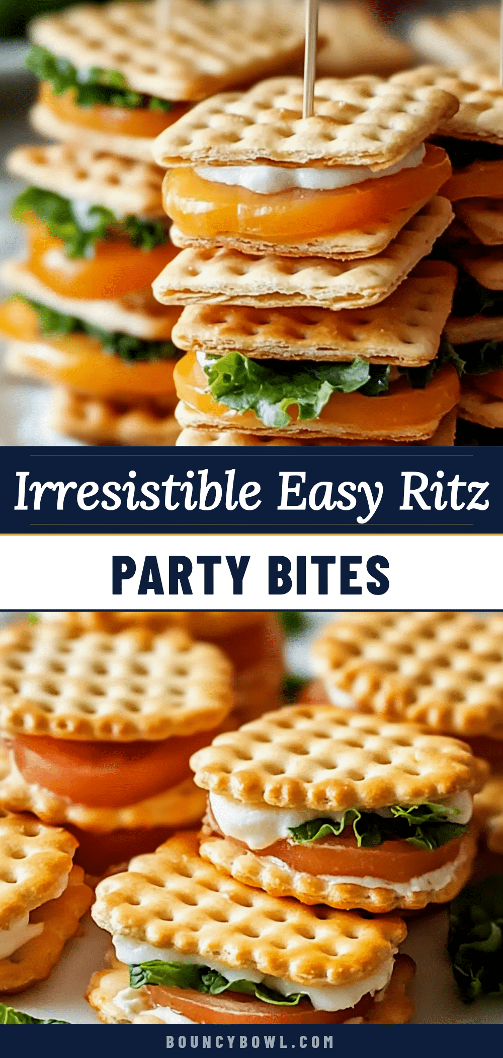 Easy Ritz Cracker Party Sandwiches recipe