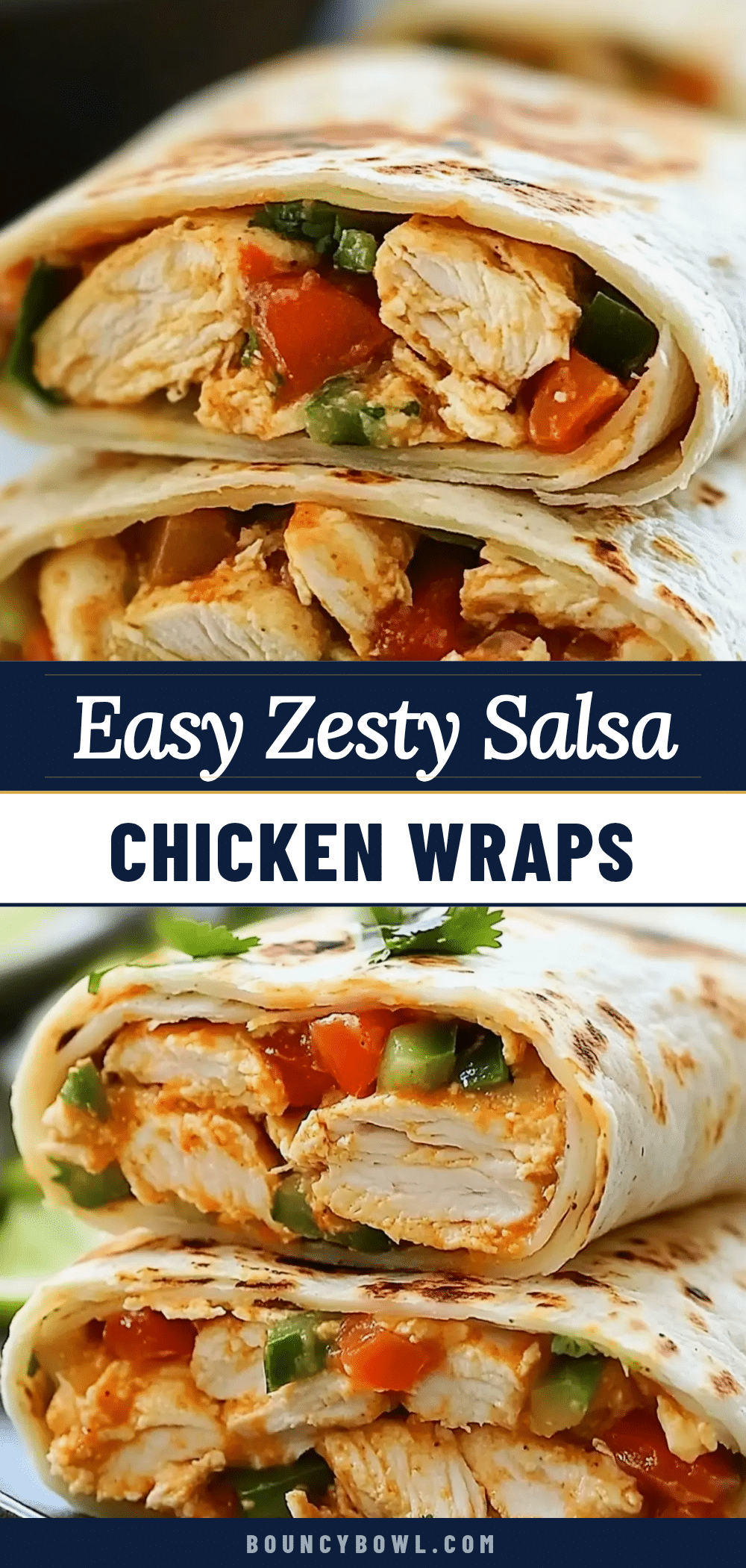 Easy Salsa Ranch Chicken Wraps recipe