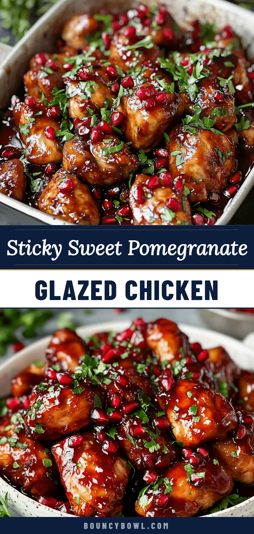 flavorful sticky pomegranate chicken recipe