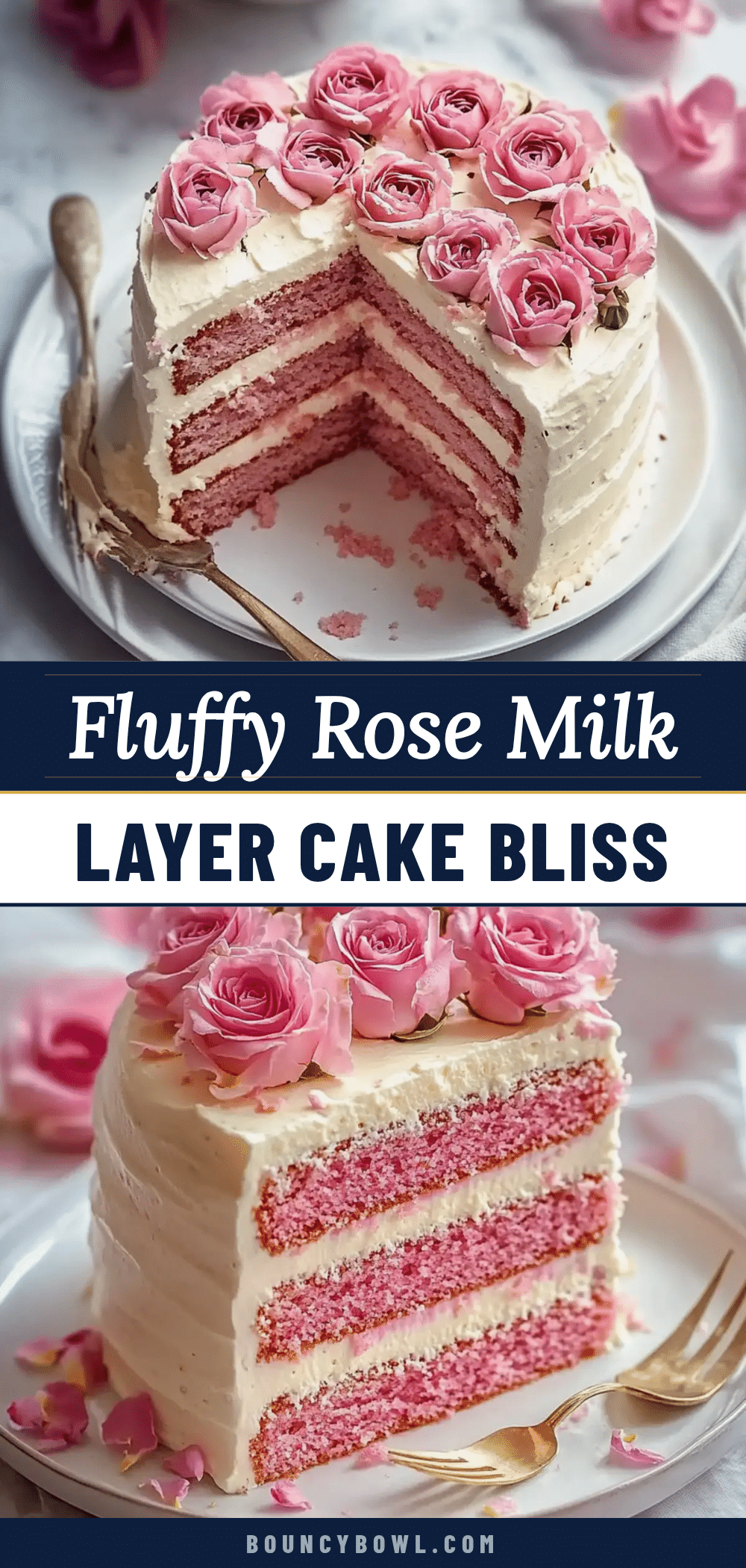 fluffy rose milk layer cake recipe
