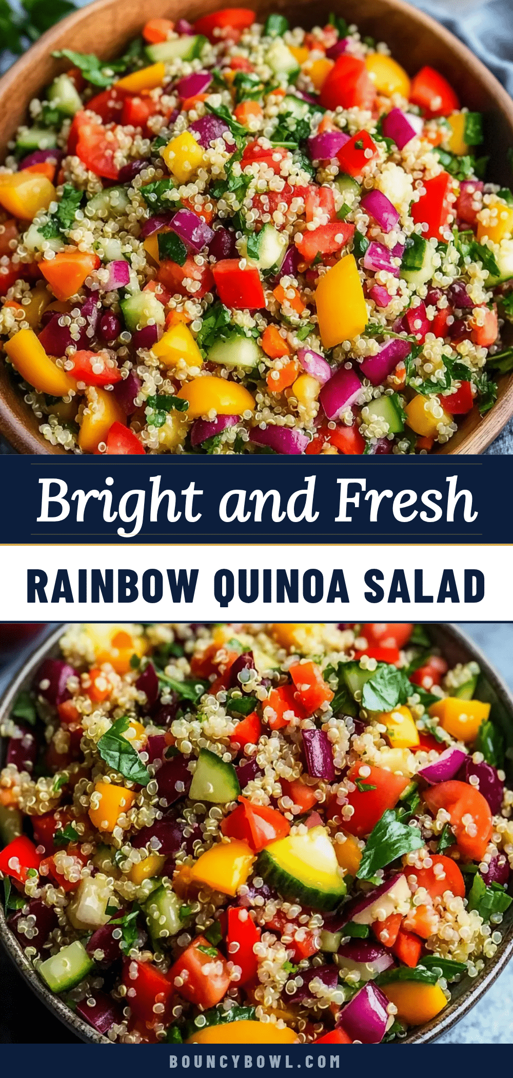 fresh rainbow quinoa salad recipe