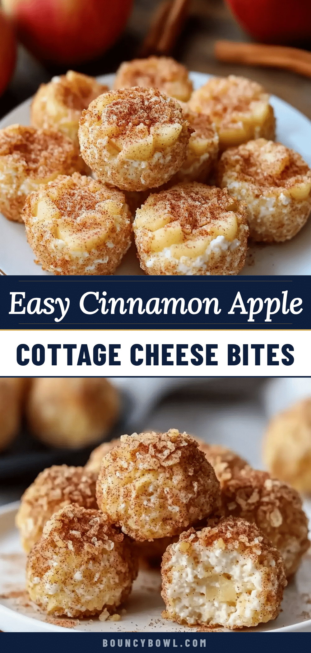 Healthy Cinnamon Apple Cottage Cheese Bites recipe