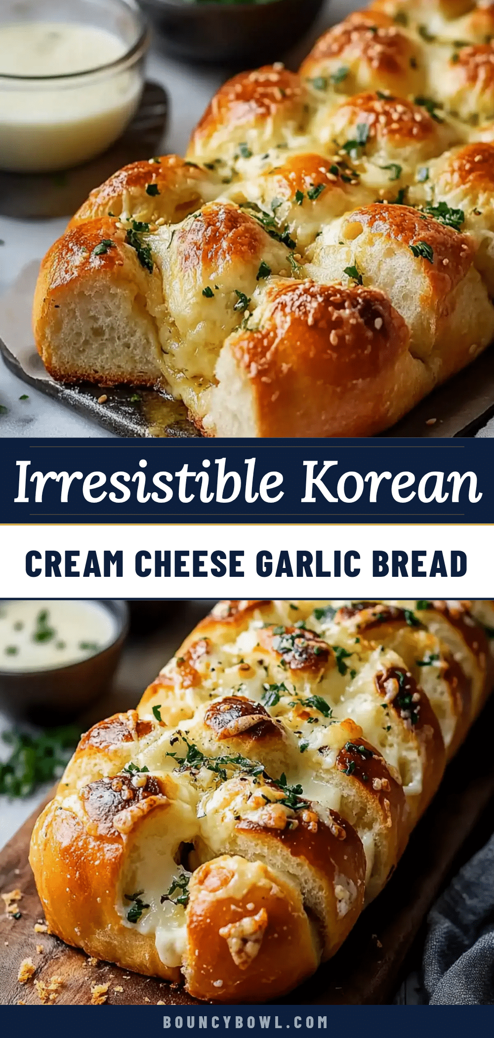 Korean cream cheese garlic bread recipe