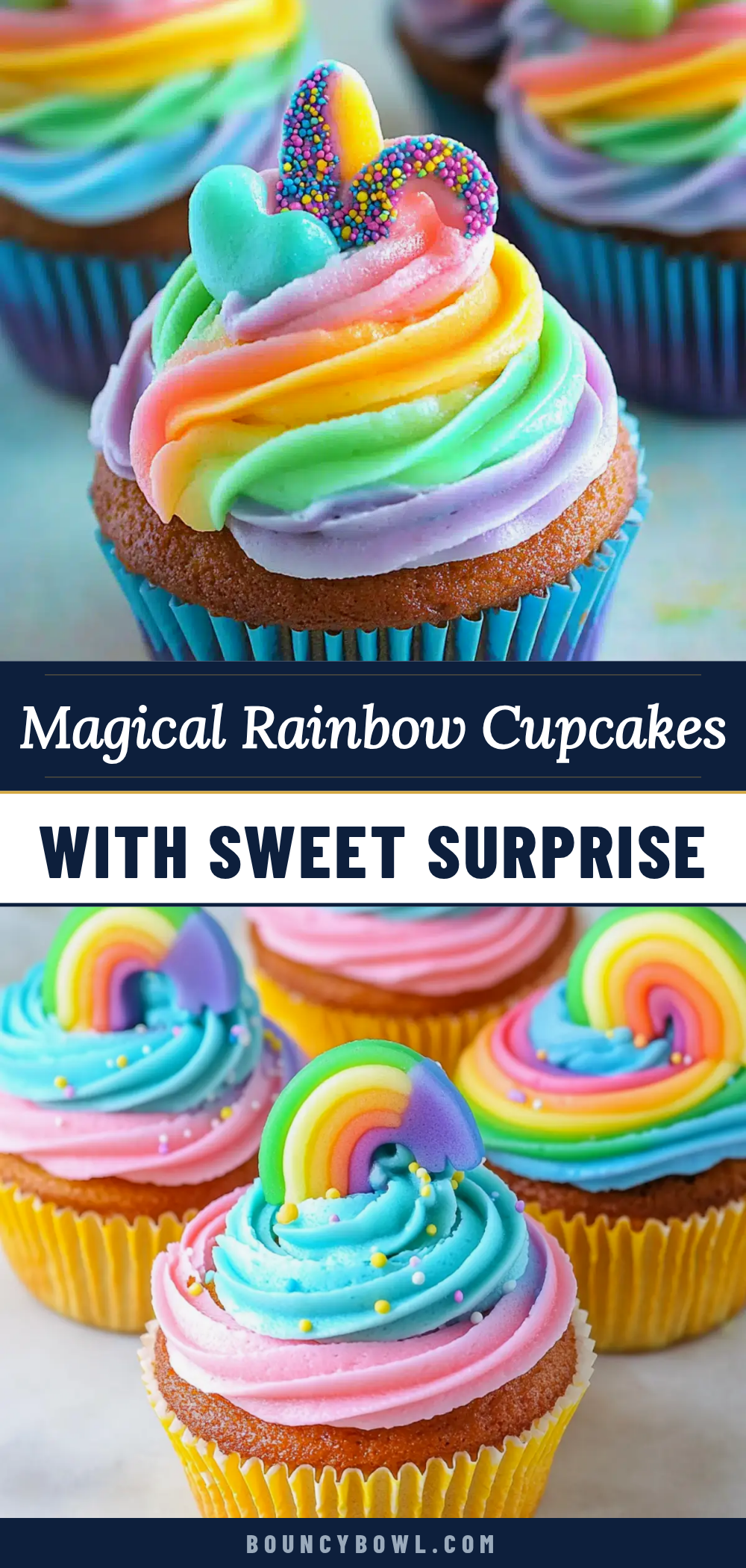 magical rainbow cupcakes recipe