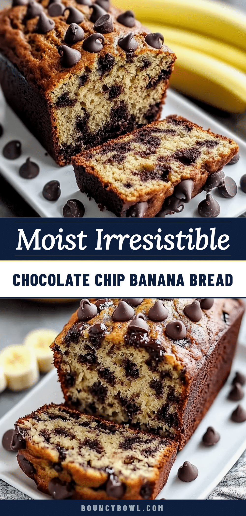moist chocolate chip banana bread recipe