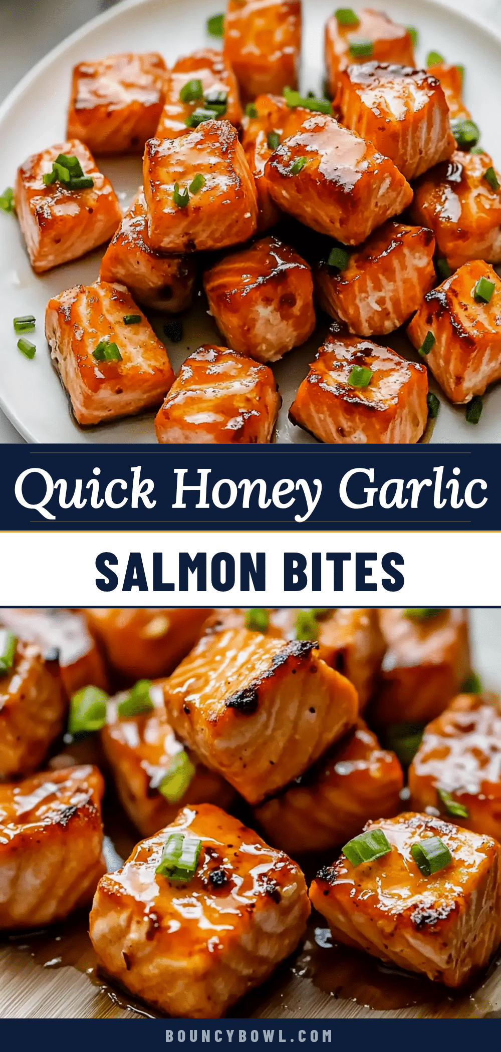 quick honey garlic salmon bites recipe
