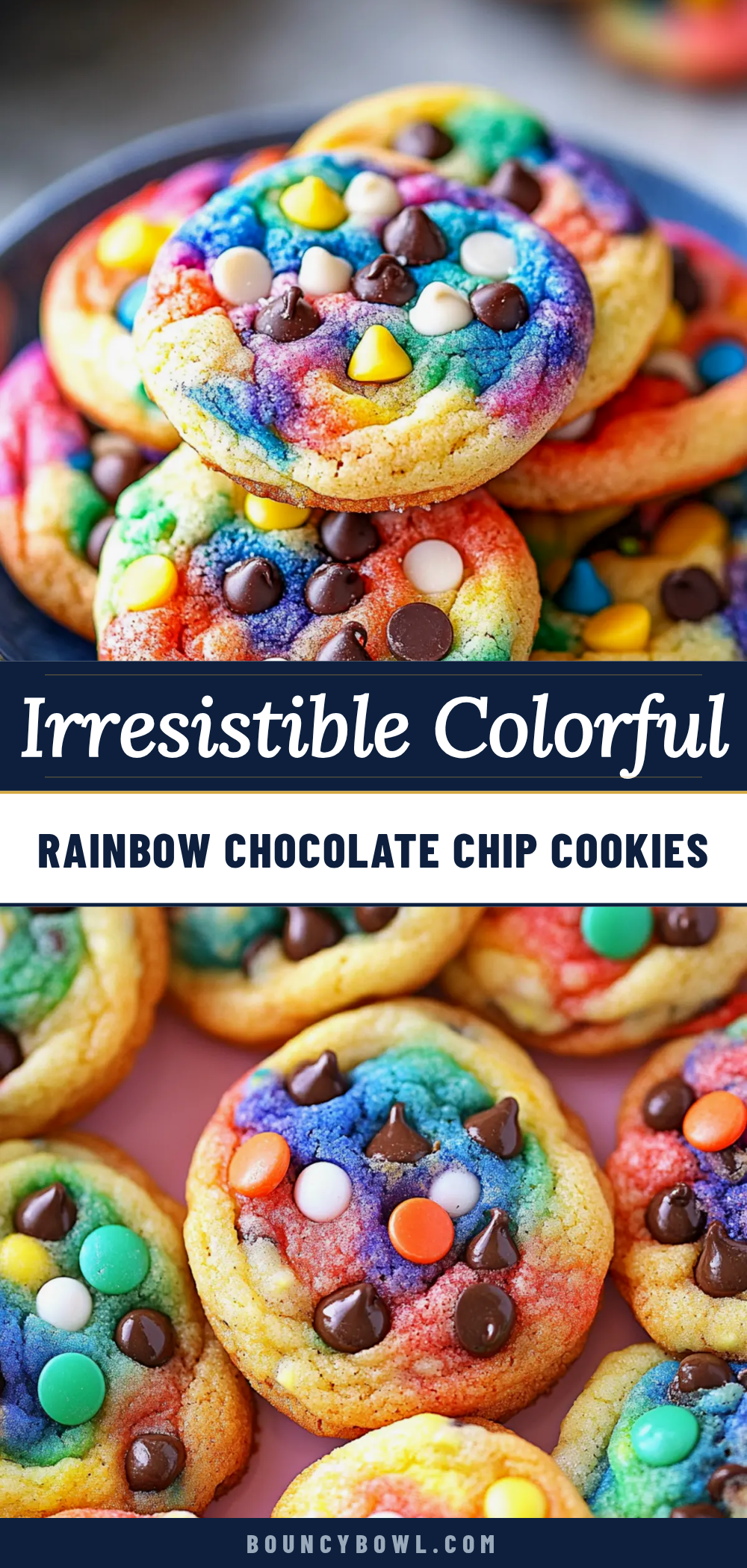 rainbow chocolate chip cookies recipe