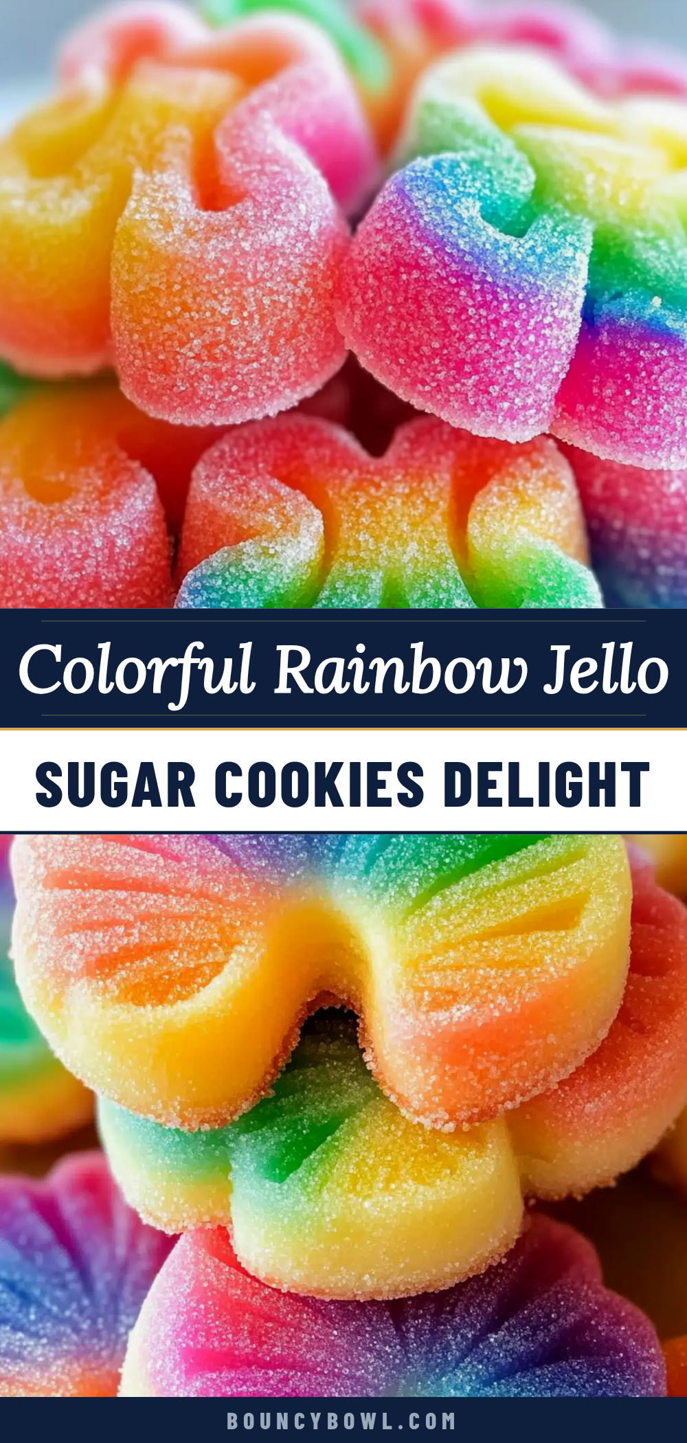Rainbow Jello Sugar Cookies recipe