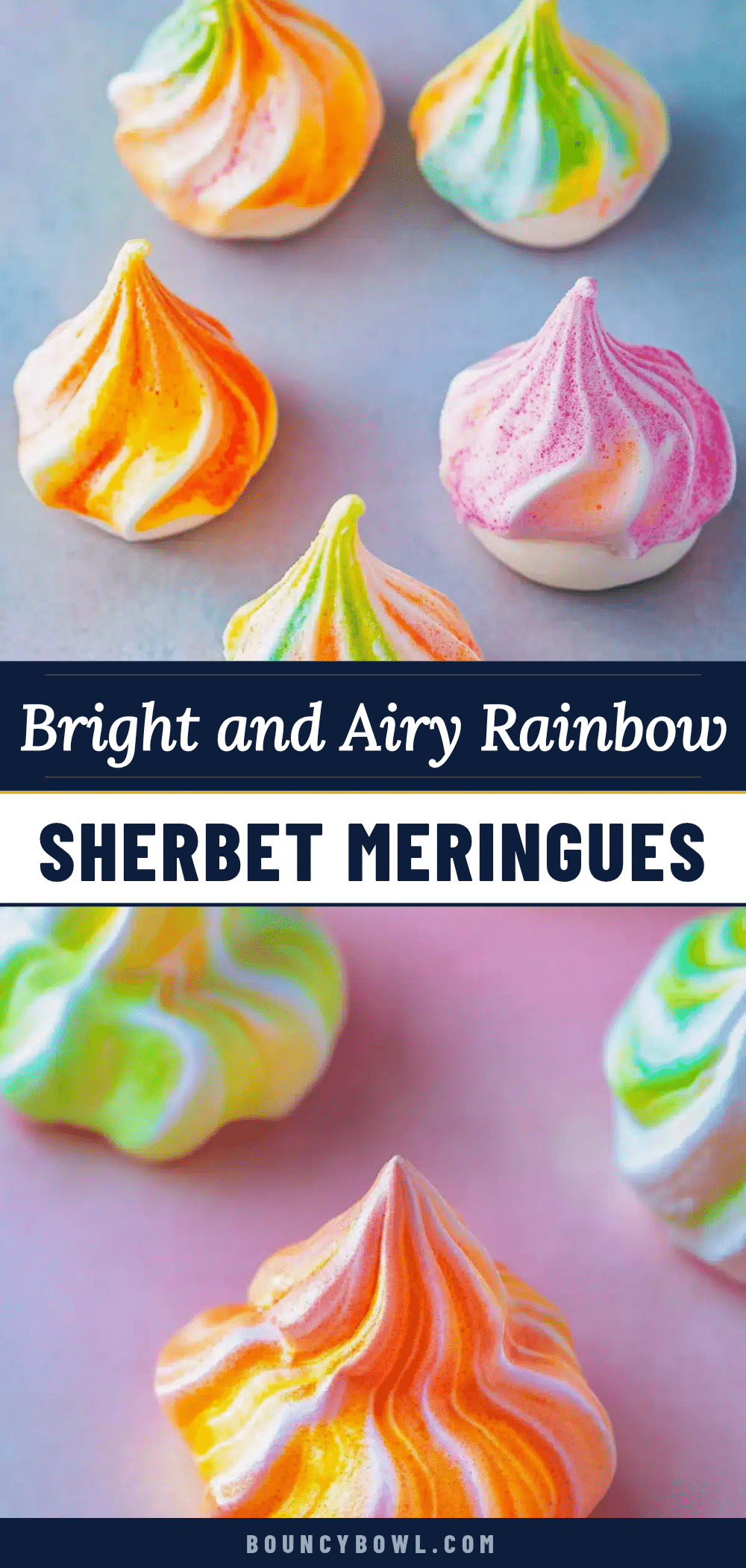 rainbow sherbet meringues recipe