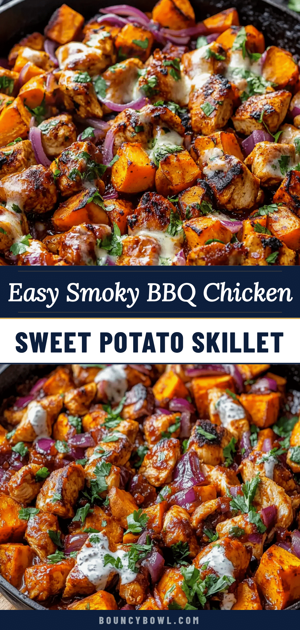 smoky bbq chicken sweet potato skillet recipe