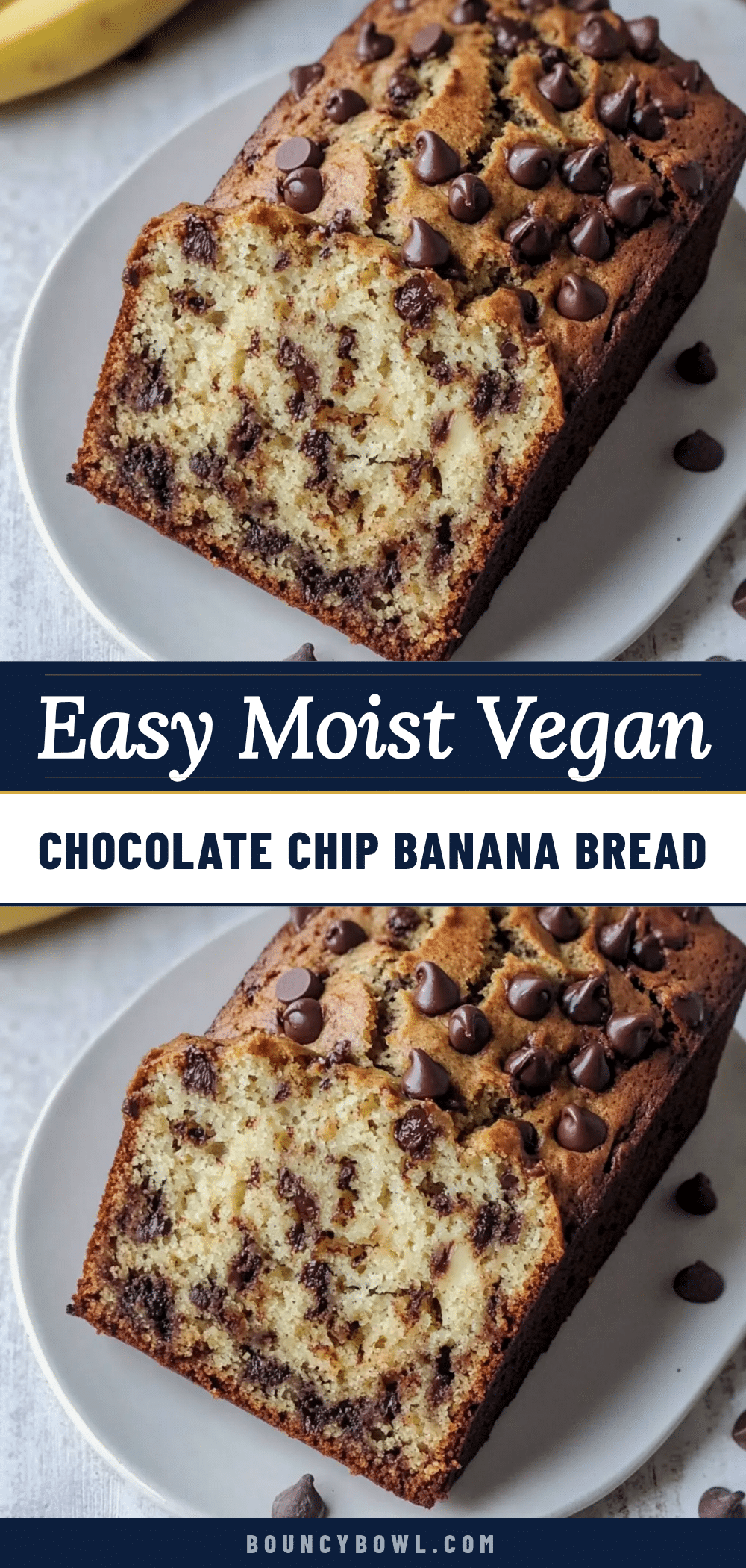 vegan chocolate chip banana bread recipe