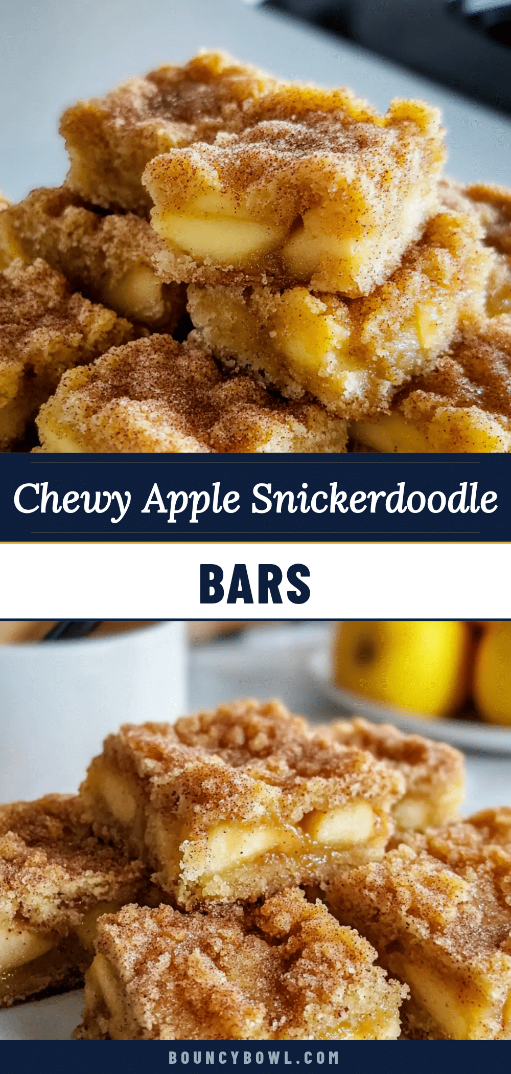 apple snickerdoodle bars recipe