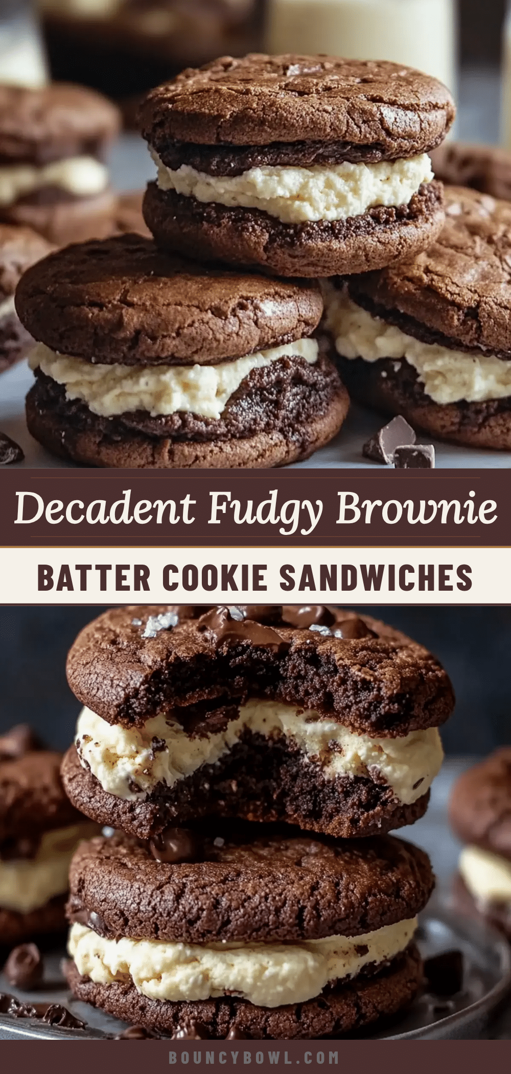 brownie batter cookie sandwiches recipe