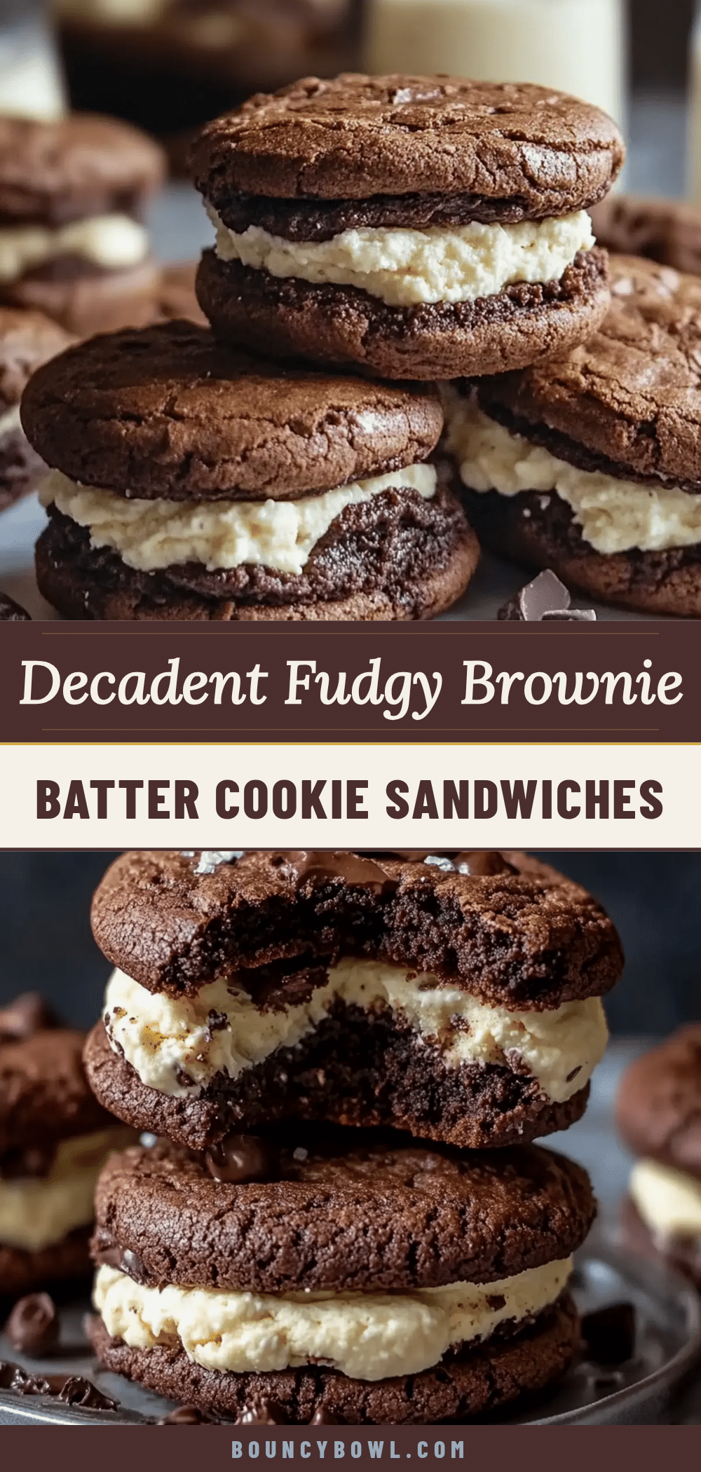 brownie batter cookie sandwiches recipe