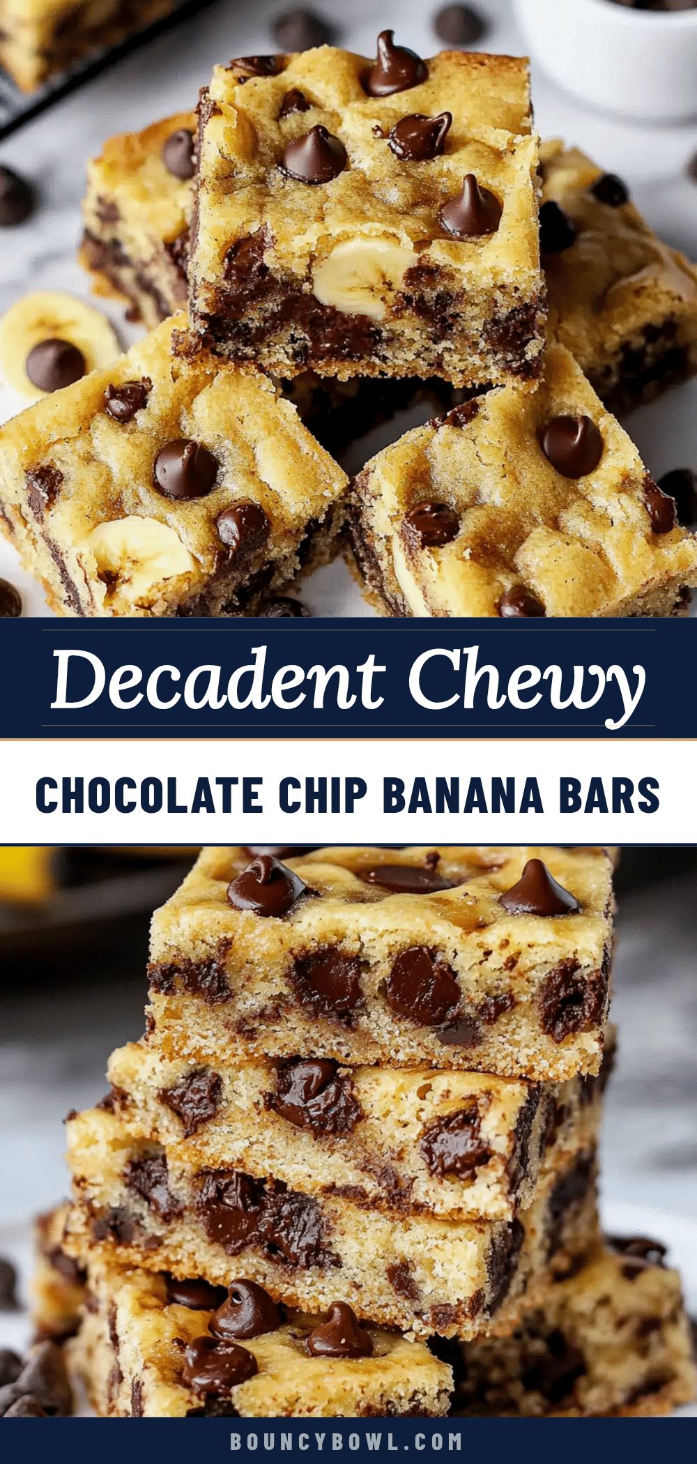 chocolate chip banana bars recipe