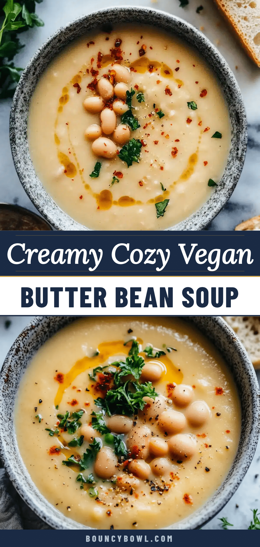 cozy creamy vegan butter bean soup recipe