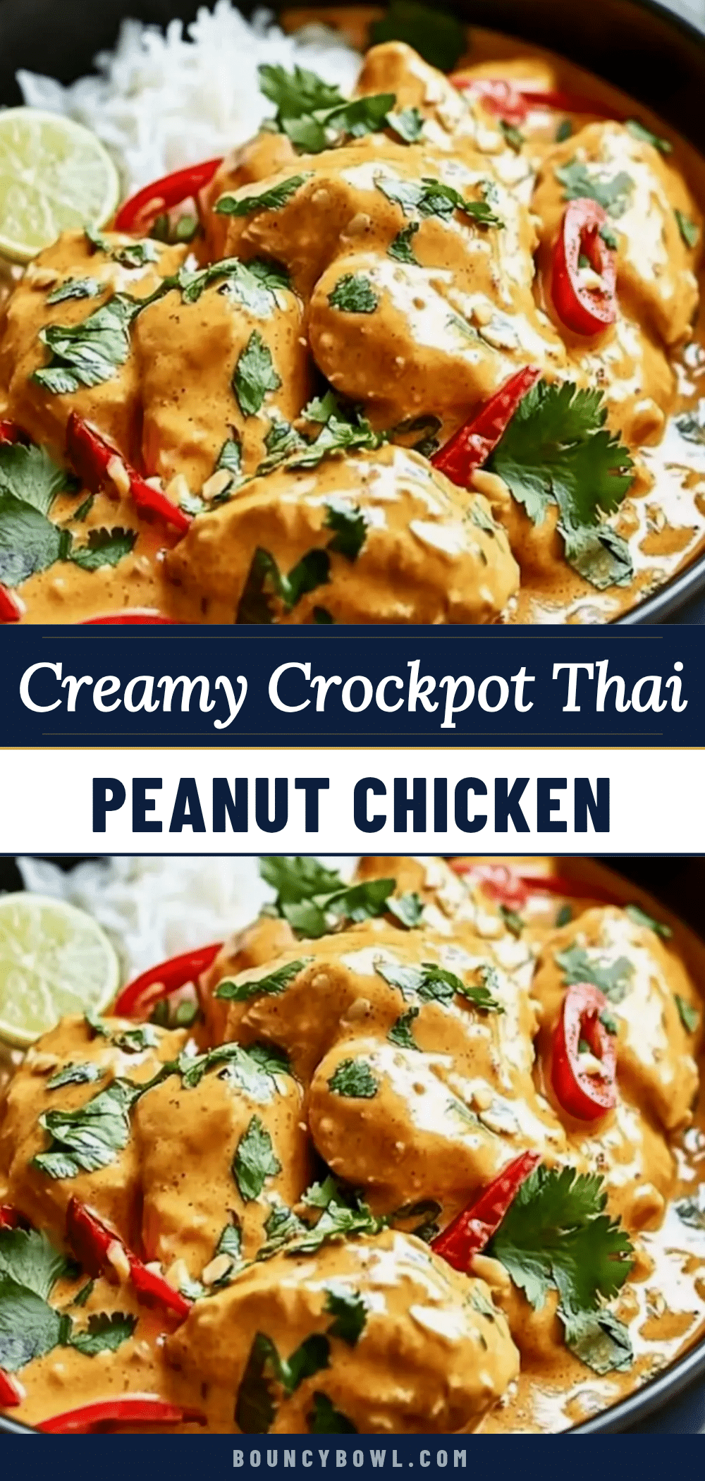 creamy crockpot thai peanut chicken recipe