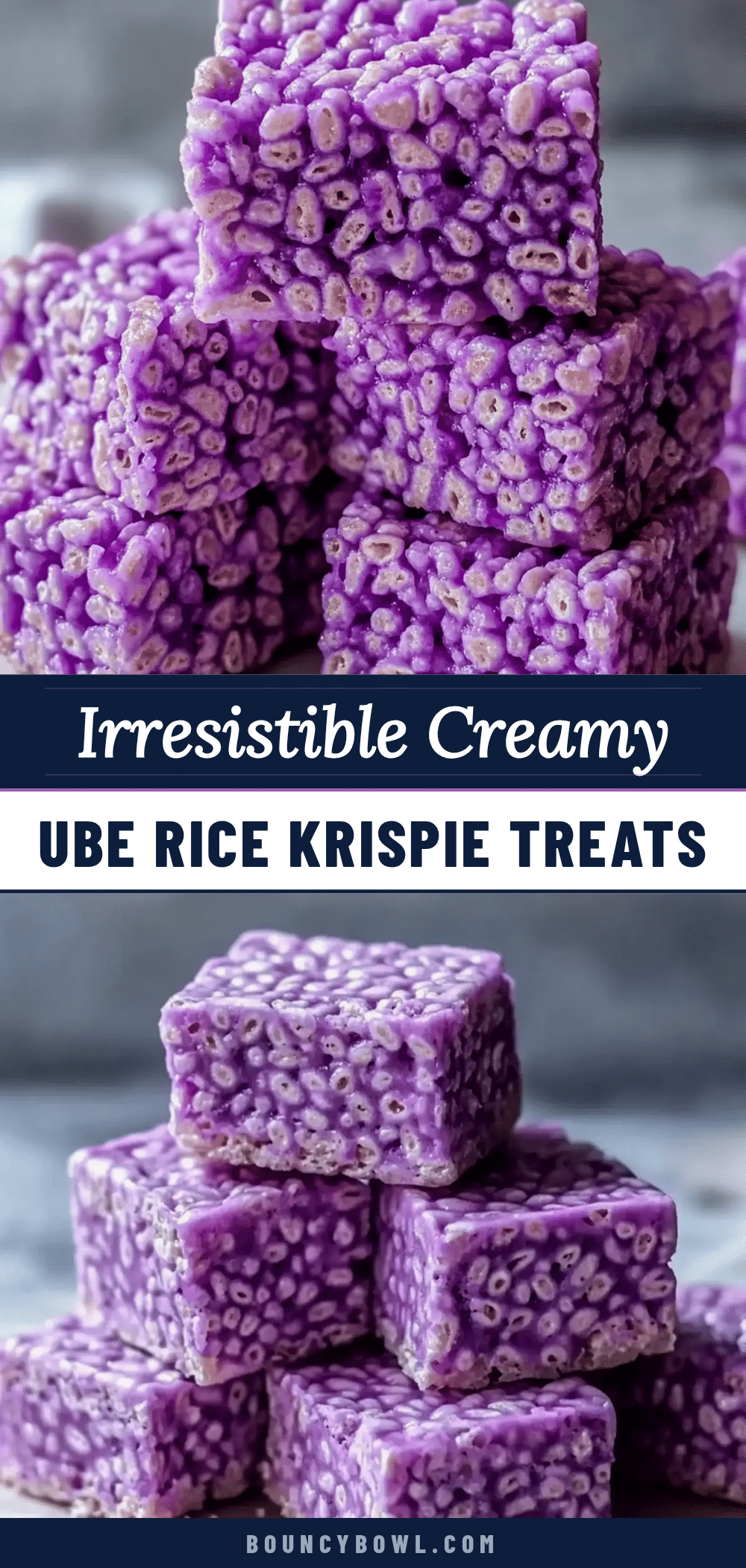 creamy ube rice krispie treats recipe