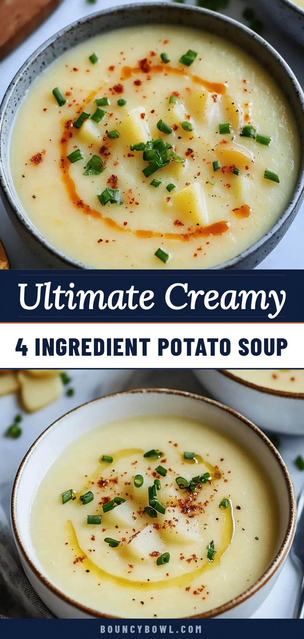 creamy ultimate 4 ingredient potato soup recipe