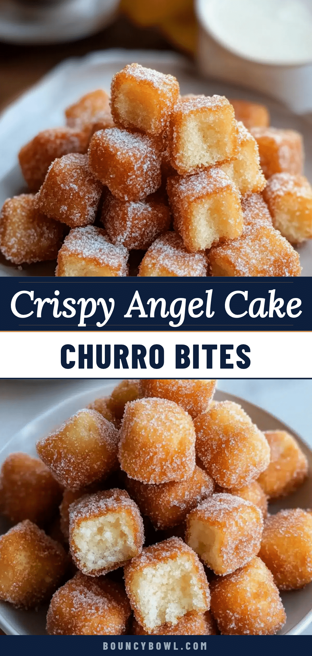 crispy angel cake churro bites recipe