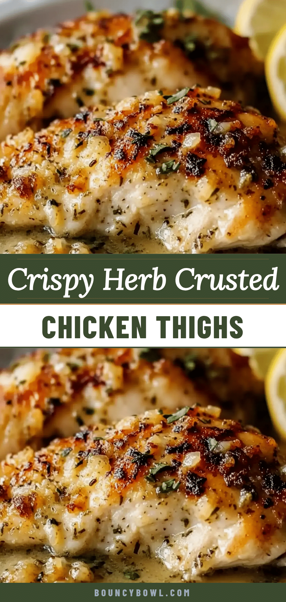 crispy herb crusted chicken thighs recipe