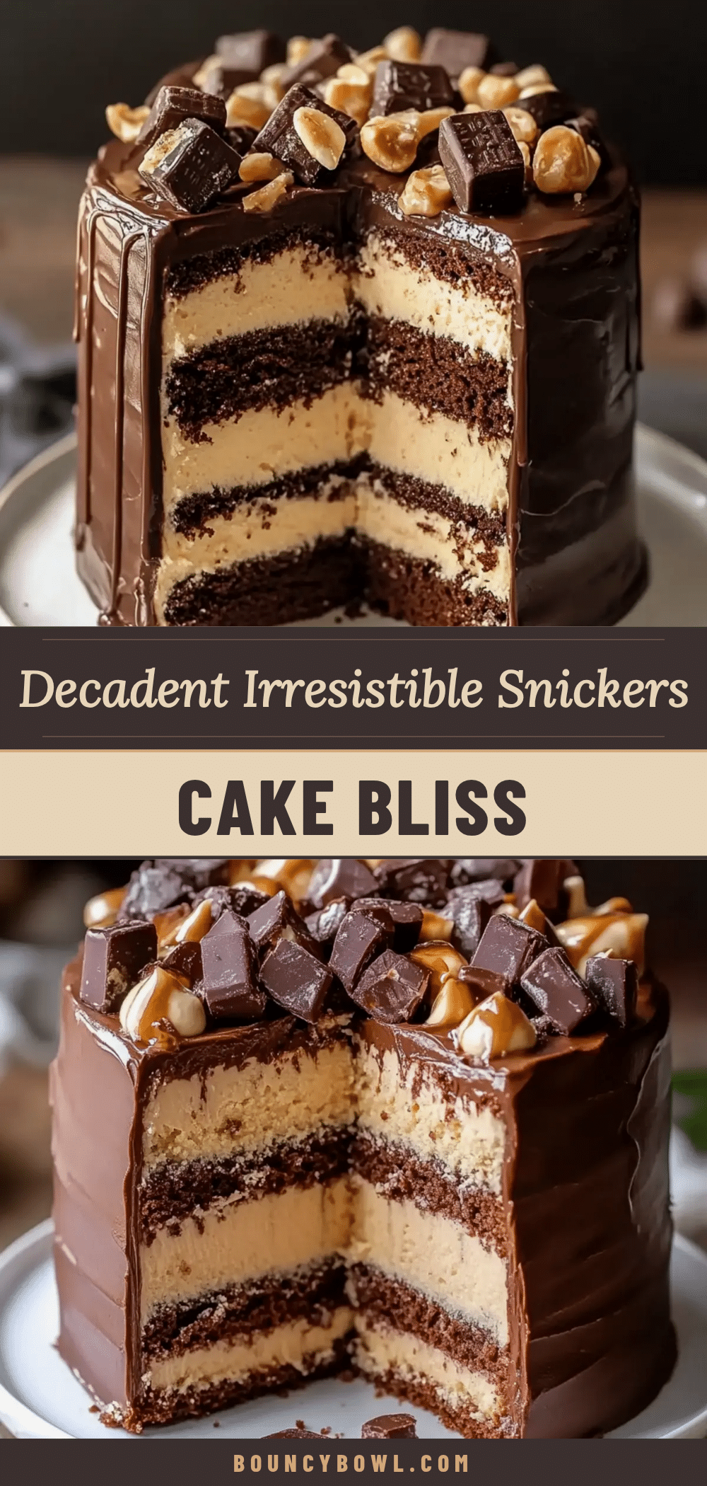Decadent Snickers Cake recipe