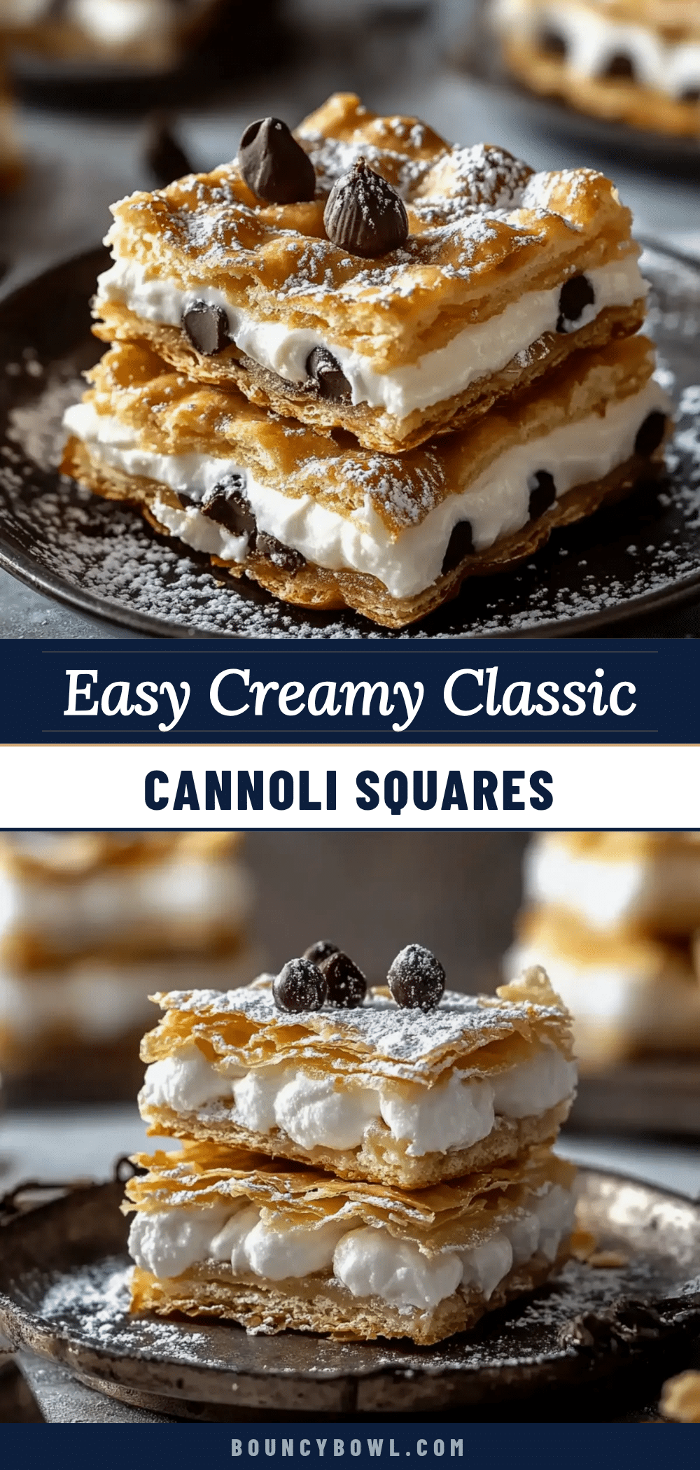 easy classic cannoli squares recipe