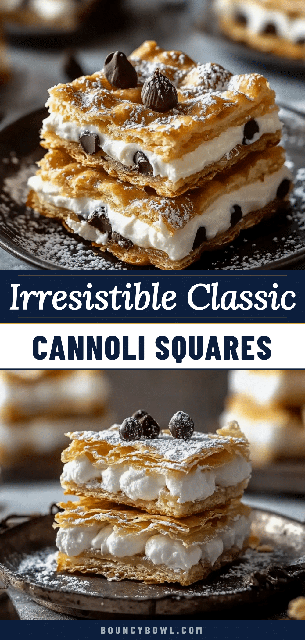 easy classic cannoli squares recipe