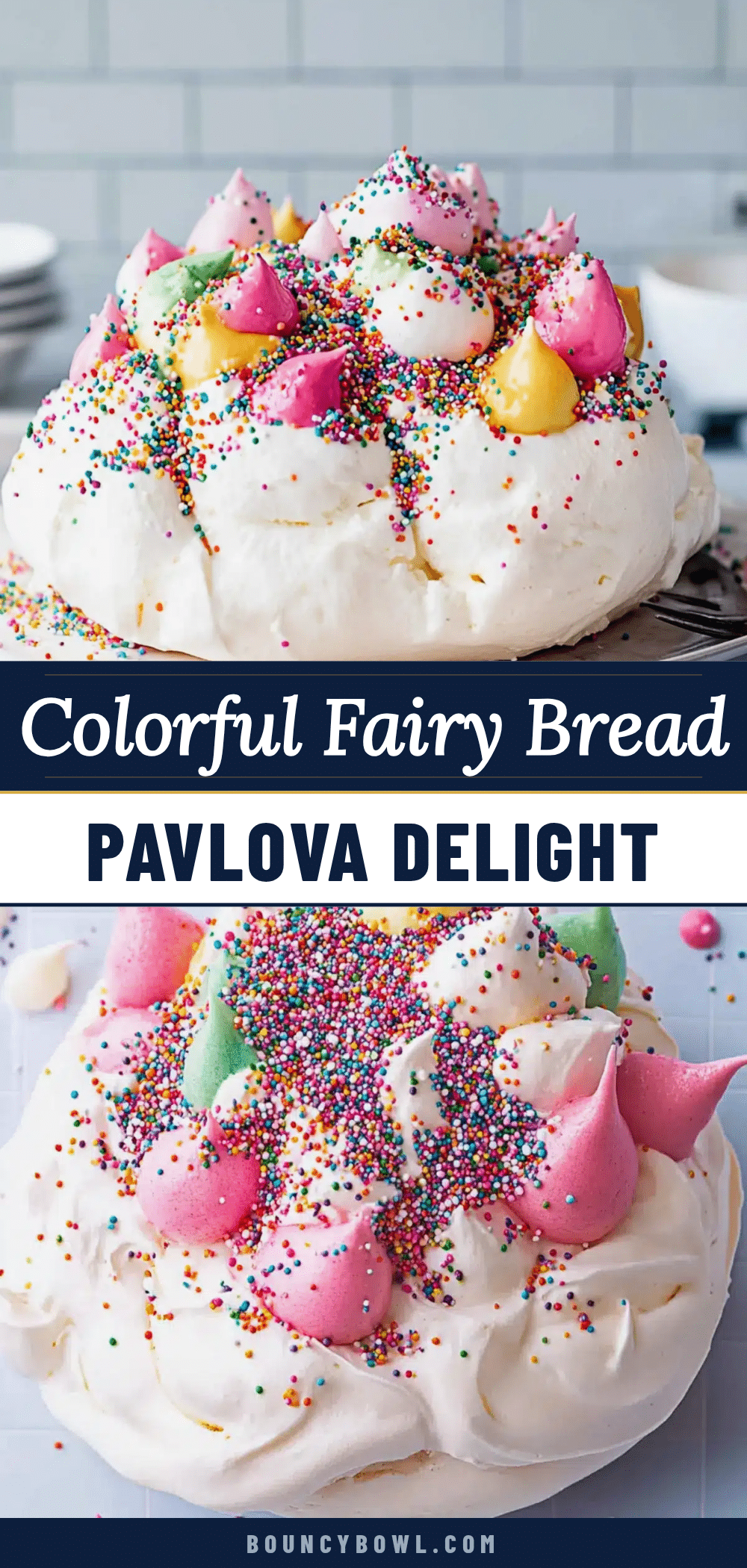 Fairy Bread Pavlova recipe