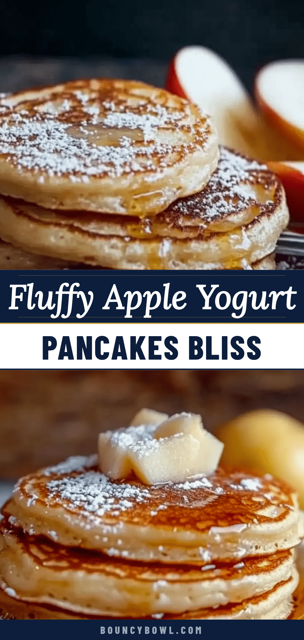 fluffy apple yogurt pancakes recipe