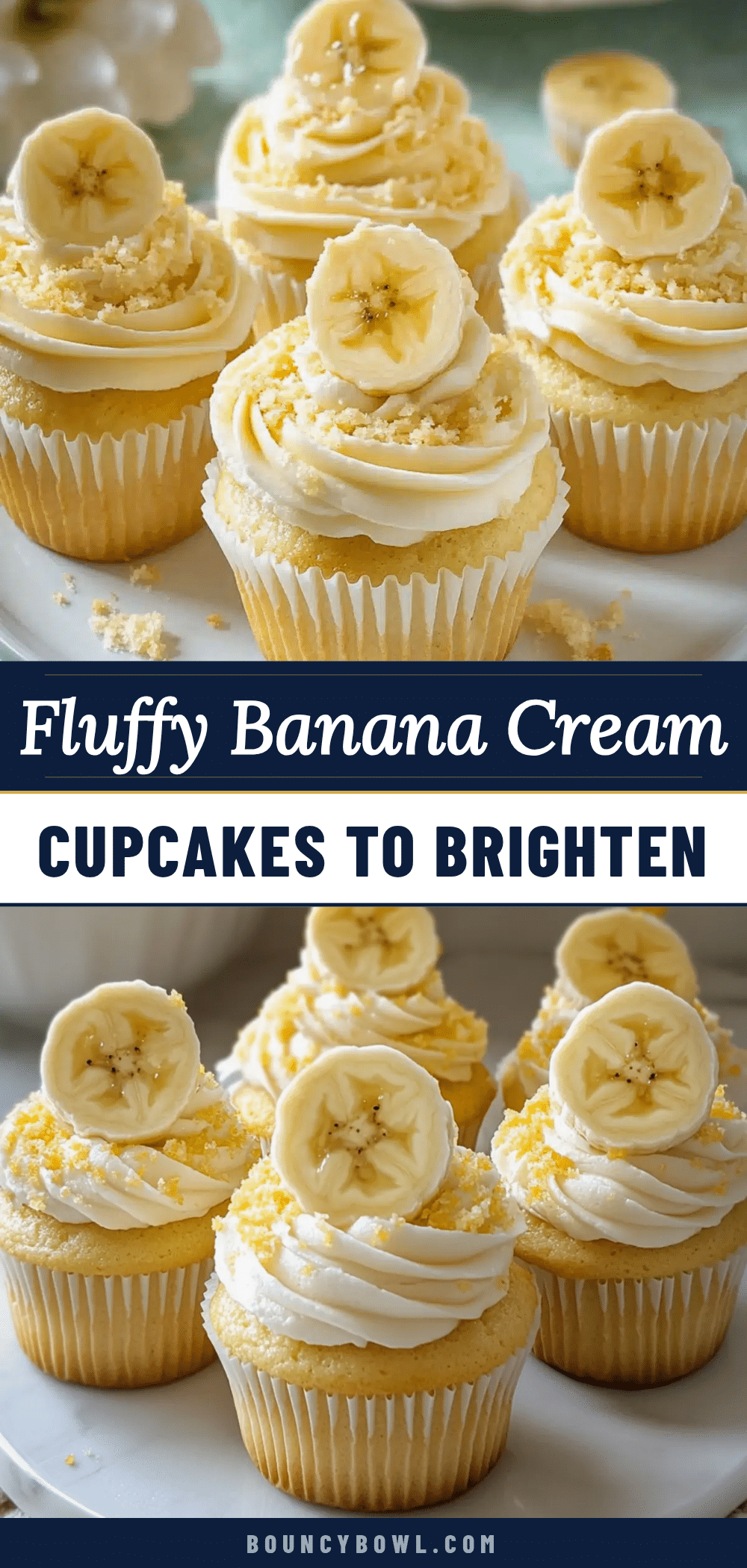 fluffy banana cream cupcakes recipe