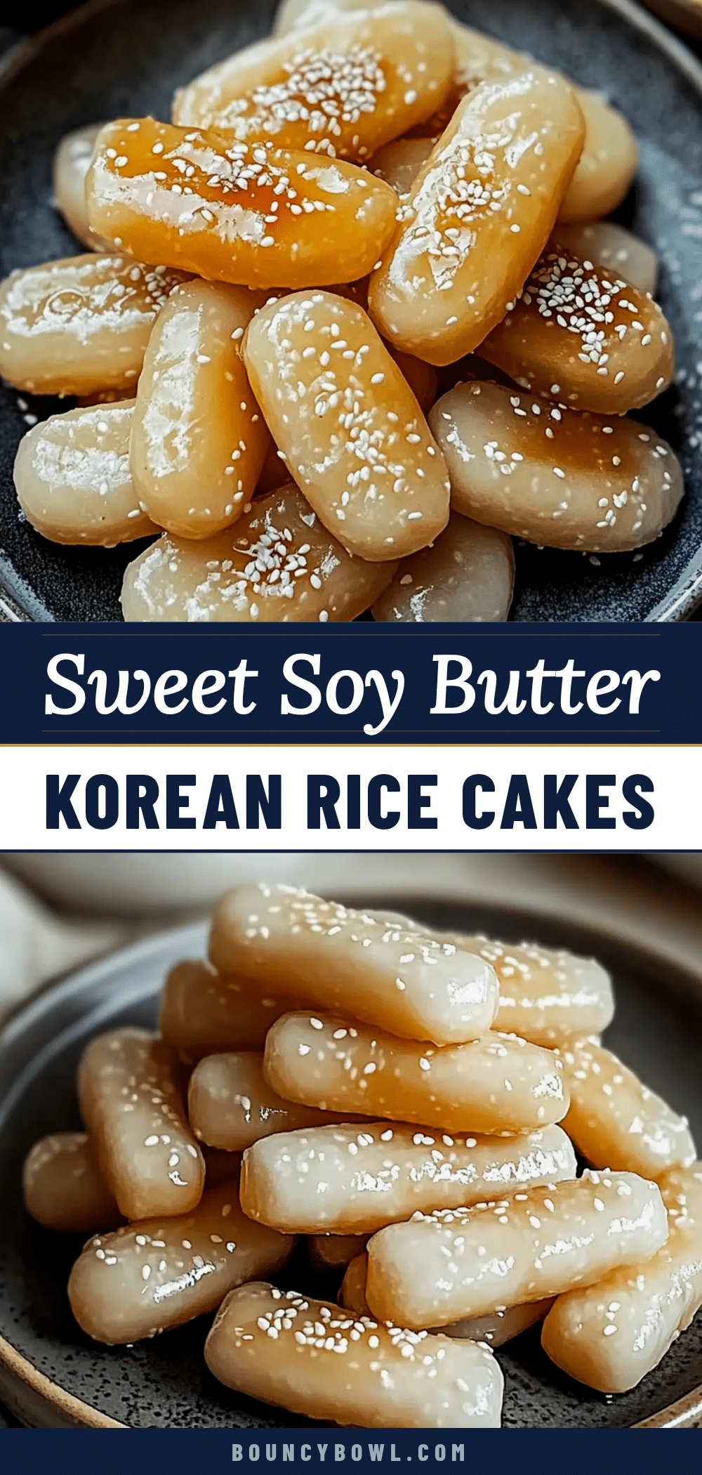 sweet soy butter Korean rice cakes recipe