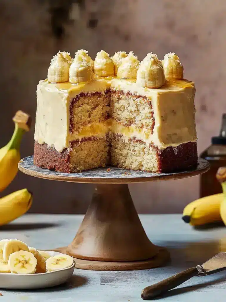 banana cake with cream cheese frosting - featured image