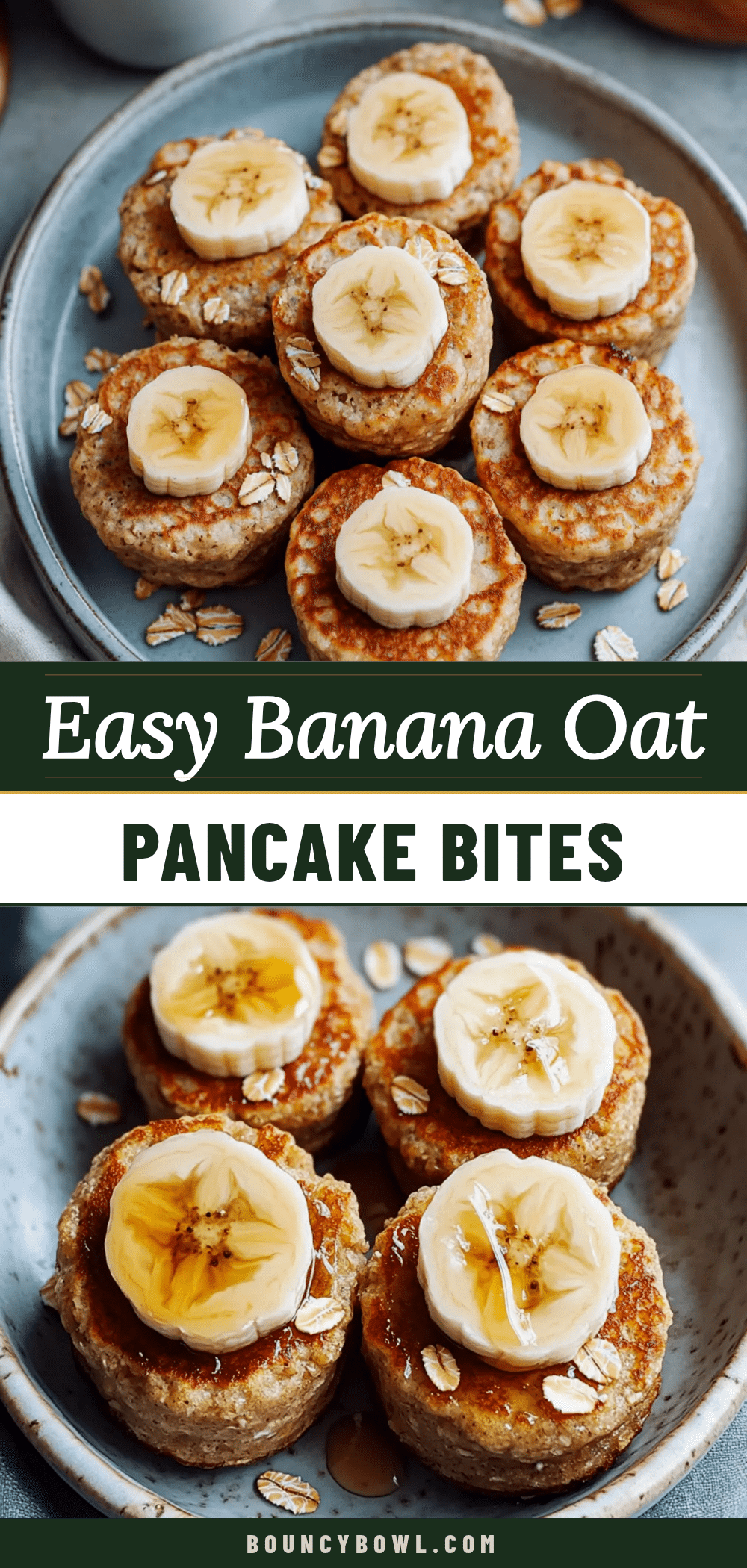 banana oat pancake bites recipe
