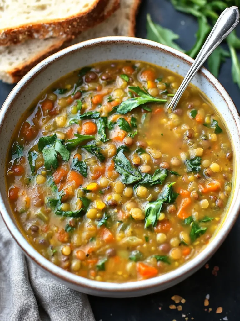 cozy veggie lentil soup - featured image