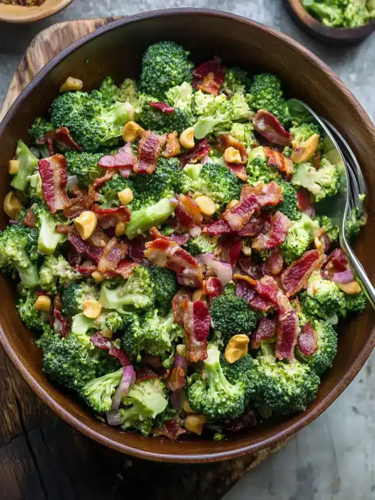 creamy bacon broccoli salad - featured image